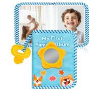 BOHEMIABY Baby Photo Album Soft Holds 4x6" Pictures, My First Photo Album with Safety Mirror Shower Gifts Set (puppy)