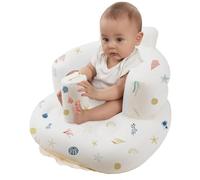 BOHEMIABY Inflatable Baby Chair for 3-36 Months, Portable Blow Up Baby Chair Built-in Air Pump, Soft Back Support for Toddlers Learning to Sit & Feeding, Indoor & Outdoor Use(Ocean)