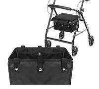 BOHEMIABY Under Seat Rollator Bags, Four Wheel Drive Walker Basket, Reusable Walker Bags for Rolling Walkers, Rollator Basket Accessory for Women Men Seniors, Storage Ipad, Books, and Essentials