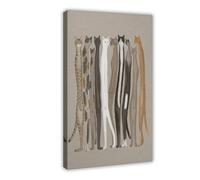 Bohemian Androgynous Long Cats Lining Up in A Minimalist Watercolor Portrait Canvas Poster Bedroom Decor Landscape Office Room Decor Gift 20" L X 30" W