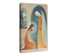 Bohemian Angel Annunciation Art Canvas Poster Bedroom Decor Landscape Office Room Decor Gift 24x36inch(60x90cm)
