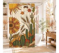 Bohemian Autumn Sunflower Desert Shower Curtain 108x72 Inch