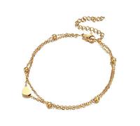 Bohemian Beach Anklets Women Heart Anklet Adjustable Beach Layered Ankle Bracelets Jew Gold For Teen K8D4 Girls Chain Foot Alloy