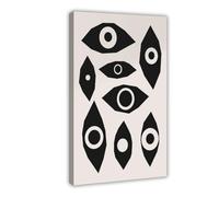Bohemian Black And White Eye Art 2 Canvas Poster Bedroom Decor Landscape Office Room Decor Gift 24x36inch(60x90cm)