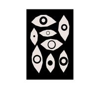 Bohemian Black And White Eye Art Canvas Poster Bedroom Decor Landscape Office Room Decor Gift 20x30inch(50x75cm)