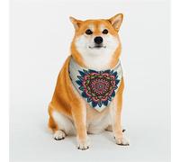 Bohemian Boho Floral Dog Bandana Triangle Pet Scarfs Cat Handkerchief Cute Bibs with Buttons