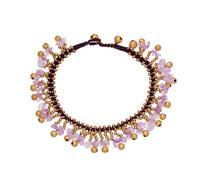 Bohemian Brass Chip Natural Stone Anklet Bracelet Handmade Vintatge Ankle Bracelets for Women Minimalist Jewelry, One Size, Stone, no gemstone