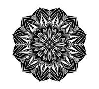 Bohemian Breeze Mandalas Wall Decals Paster Paper 42x42cm Art Decoration Black