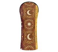 Bohemian Brown Mysterious Star and Moon Golf Club Head Covers Headcovers with Interchangeable No. Tags for Woods and Driver Fairway Hybrid driver headcover