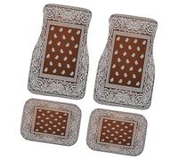 Bohemian Car Mats, Compact Front Rear Set, 26.77x17.32in Heavy Duty Rugs, Authentic Non-Slip Backing, Retro Boho Design for Car, Vehicles, Truck Interior Decorations