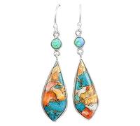 Bohemian Clips Earrings Ear Gradient Diamond Nic-he Moon-light Multi Eye Teardrop Earrings Pairs Earrings Earring Jewelry for Mother Valentine's Day Easter (as show, One Size)