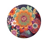 Bohemian Colored Flower Custom Pins 5 PCS, Personalized Photo Buttons, Metal Pinback Button Badges for Backpacks, Hats, Funny Backpack Pins Aesthetic Lapel Badge Pins Gifts for Men Women, One Size