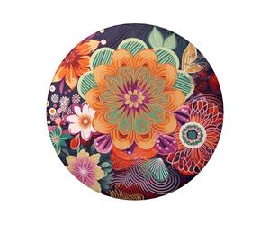 Bohemian Colored Flower Custom Pins 5 PCS, Personalized Photo Buttons, Metal Pinback Button Badges for Backpacks, Hats, Funny Backpack Pins Aesthetic Lapel Badge Pins Gifts for Men Women, One Size