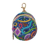 Bohemian Colored Lines Newborned Boy Pacifier Case with Zipper and Clip Key Chain Wallet, Baby Items Container Box case para Pacifier