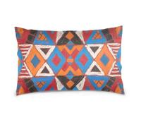 Bohemian Colorful Patterns Standard/Queen Size empty pillow case with zipper washed cotton pillow case Smooth Soft Breathable sobre fundas para almohadas 20x30 inchs Set of 2