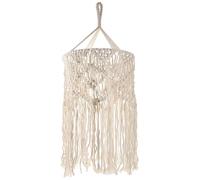 Bohemian Cotton Rope Pendant Lamp Shade Cover for Ceiling Lights | Beige Woven Finish, Warm Light Diffusion, Easy to Clean, Hotel and Interior Decor Use
