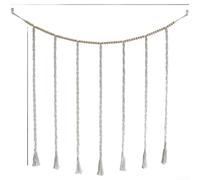 Bohemian Cotton Tapestry With 30 Display Clips Woven Wall Hanging For Photo Art Presentation At Home