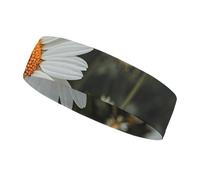 Bohemian Daisy Badge Headbands for Women & Men Sports Headband, Fits All Head Sizes, Ultra Absorbent & Non-Slip Sweatband for Running, Yoga, Gym