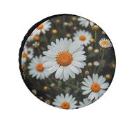 Bohemian Daisy Badge Spare Tire Cover, 30inch Oxford Wheel Protector Travel Accessories, Waterproof Dustproof Wheel Tire Covers for RV Jeep SUV Camper Truck