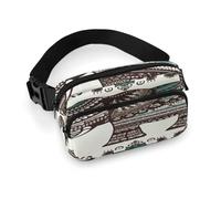 Bohemian Elephant Pattern Full Printed Fanny Pack,Zipper Belt Bag Cute Crossbody Bag Hip Bum Bag with Adjustable Strap