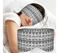 Bohemian Elephant Pattern Print Adults Eye Mask for Sleeping Soft Breathable Blindfold Daily Home Travel Work