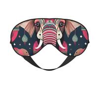 Bohemian Elephant Pattern Print Breathable Full-Cover Eye Mask Stylish Adjustable Nap Night Restful Environment