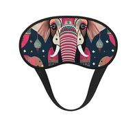 Bohemian Elephant Pattern Print Sleep Mask for Side Sleepers Cup-Shaped Blackout Eye Mask Shades Cover for Men and Women