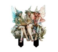 Bohemian Fairy Garden Ornaments Outdoor, 2D Acrylic Fairy Stakes Fairy Garden Accessories, Handmade Miniature Fairy Figures for Fairy Gardens, Landscaping Fairy Figurine, for Flower Pot, Lawn, Patio