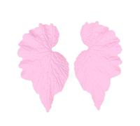 Bohemian Feather Stud Earrings - Colorful Metal Leaf Statement For Women(Pink)