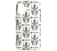 Bohemian Feathers Dreamcatcher Blue Flowers Antler Arrow Case for iPhone 16
