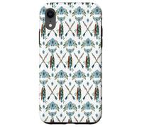 Bohemian Feathers Dreamcatcher Blue Flowers Arrows Case for iPhone XR