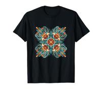 Bohemian Floral Mandala Botanical Pattern T-Shirt