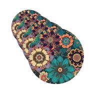 Bohemian Flower Car Air Freshener Cards for Women Men 4 Pack Cute Car Accessories Long Lasting Scent Car Diffuser Hanging Auto Aromatherapy Tablets Car Fresheners Gifts
