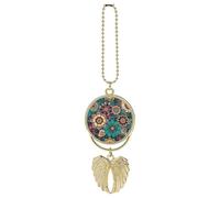 Bohemian Flower Car Hanging Ornament Rear View Mirror Pendant Cute Car Mirror Aesthetic Decor Funny Auto Pendant Auto Charms Gifts for Men Women Golden-style