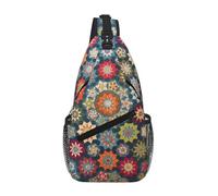 Bohemian Flower Crossbody Sling Bag Crossbody Shoulder Chest Bag Shoulder Strap Waist Fanny Pack Men Women