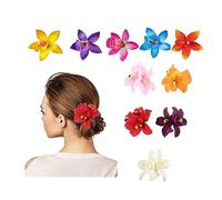 Bohemian Flower Hairpin,10 PCS Bohemian Orchid Hair Clips Artificial Simulated Flower Hair Clips Hawaii Beach Vacation Head Flower Hair Clips Seaside Holiday Bridal Hair Accessories Women's Headpieces