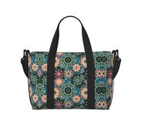 Bohemian Flower Hand Bags for Travel,Sports Gym Bag Hand Travel Bag,Crossbody Travel Bags for Men Women