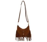 Bohemian Fringe Crossbody Bag with Tassel, Brown Polyester Shoulder Purse | Vintage Woven Texture, Secure Hands Free Wear, for Shopping and Farmers Markets, Ladies and Students