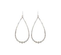 Bohemian Geometric Cut-Out Drop Earrings - Simple Metallic Open Hoop Dangles Moroccan Cloud, Clover Floral Quatrefoil, Infinity Leaf, Base Metal, Rhinestone, No Gemstone