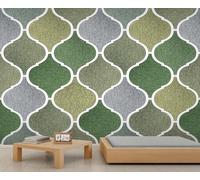 Bohemian Geometric Mural Colorful Geometric Mosaic Mural Gradient Color Regular Pattern Wall Murals Waterproof Colorfast Wallpaper for Bedroom Living Room 100 x 70 cm