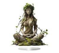 Bohemian Goddess Statue, Acrylic P-laque Desktop Decoration Ornament Art Style, Bohemian Goddess Ornament, Vivid Print Detail, 2D Flat Style, 20x15x6cm, For New Year Birthday Christmas Housewarming