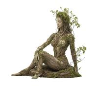 Bohemian Goddess Statue, Green Goddess Statue Nature Gaia Goddess Statues Acrylic Plaque Desktop Decoration for Home Office (Green, A)