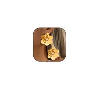Bohemian Gold Flower Petal Stud Earrings Elegant Camellia Flower Dangle Earrings Fashion Large Floral Pearl Earrings Jewelry for Women Gifts, Zinc, alloy