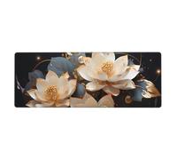 Bohemian Golden Lotus Mouse pad, Extended Desktop pad, Suitable for Office, e-Sports and Gaming Mouse Pads.