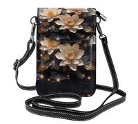 Bohemian Golden Lotus This microfiber leather pouch features multiple pockets, making it perfect for everyday outings.
