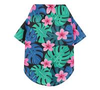 Bohemian Green Turtle-back bamboos Summer Dog Polo Shirt Button Up Breathable Cool Pet Summer T-Shirts Puppy Sweatshirt Perfect for Everyday Wear, and Photoshoots L-5XL