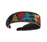Bohemian headband - Wide Headband | Boho Embroidered Head Bands for Women's Hair | Vintage Ethnic Style Headpiece, Girls Hair Accessories for Most Hairstyles