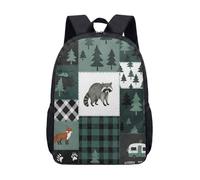 Bohemian Horse Print Backpack for Kids Students Teens, Tribal Geometric Pattern School Bag, Vintage Monochrome Ethnic Style, 17 Inch (21)