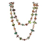 Bohemian Layered Beaded Necklace for Women Long Irregular Vintage Necklace