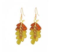 Bohemian Leaf Earrings for Women Delicate Palm Leaves Dangle Drop Earring Plant Statement Fish Hook Fashion Boho Vaction Holiday Fall Jewelry for Nature Lover